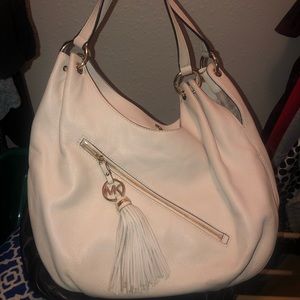 Michael Kors cream hobo style bag